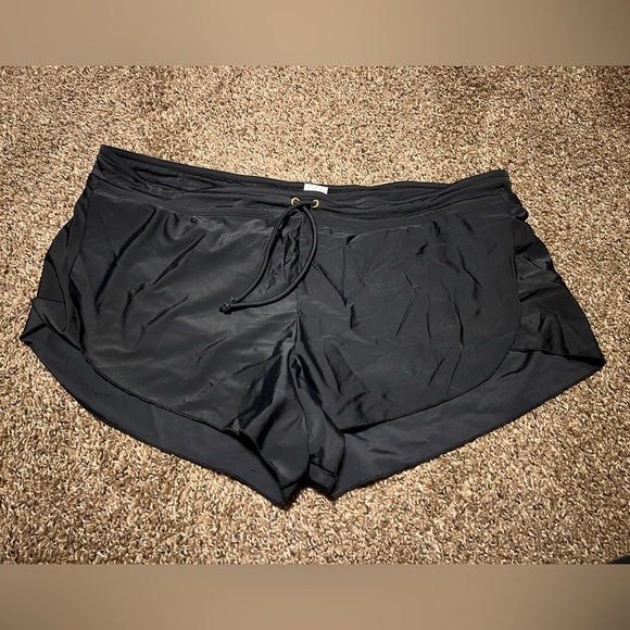 Other - Women’s Black Swim Shorts with Drawstring